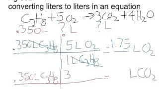 gas stoichiometry liters to liters [upl. by Landrum]