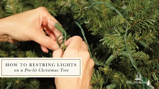 How to Restring Lights on a Prelit Christmas Tree [upl. by Hsu37]