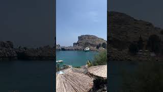 St Paul’s bay at Lindos Rhodos Greece 🇬🇷 [upl. by Ahsiet991]