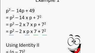 Maths  Polynomial factoring using identities  English [upl. by Anoblav704]