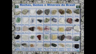 Coleção rochas gemas e minerais do Brasil  Estojo com 45 Minerais Diferentes [upl. by Chirlin]