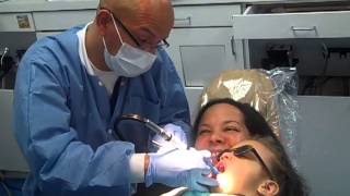 Nathalia 3 years old gets her teeth cleanedno tears no pain very good dental visit [upl. by Libbi]