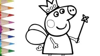 jadui pepa pig drawing for kids ll pepa pig drawing for beginners ll how to draw a cute pepa pig ll [upl. by Enail]