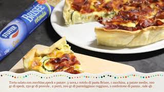 Torta salata con zucchine speck e patate [upl. by Ahtaga]