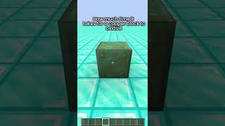 How long Does It Take For A Copper Block To Oxidize in Minecraft minecraftcopper [upl. by Fabrianne45]