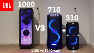 JBL Partybox 1000 vs 710  310 Sound comparison test 🔊‼️ [upl. by Urba]