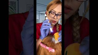 ASMR LICE EXAM SCHOOL NURSE 🐛🐜🐞 shorts asmr shortsvideo [upl. by Nosredneh8]