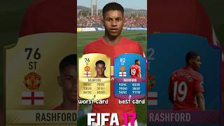 🏴󠁧󠁢󠁥󠁮󠁧󠁿 MARCUS RASHFORD worst vs best card in EVERY FIFA 1724⚽ fifa fc24 fc25 rashford [upl. by Hudgens]