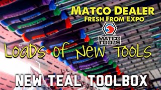 Matco Tools New Teal Cart Loads Of New Tools From Expo [upl. by Stannfield645]