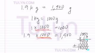 Conversion of Metric Units Converting Kilograms to Grams [upl. by Beaulieu]