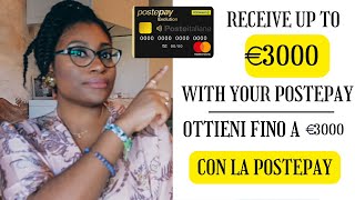 OTTIENI FINO A €3000 CON LA TUA CARTA POSTEPAY  HOW TO RECEIVE A MINI LOAN WITH YOUR POSTEPAY CARD [upl. by Gaye]