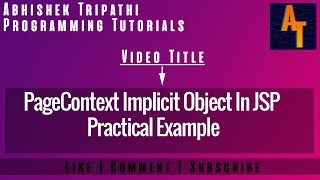 pageContext In JSP Part14  Implicit Object  pageContext  JSP Tutorial [upl. by Ttoile938]