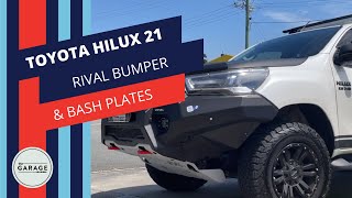 Toyota Hilux 2021 Rival Bull Bar Bash Plates and Anchor Points [upl. by Brinkema329]