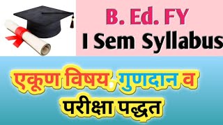 B Ed Syllabus Various University BEd Abhyaskram BEd Marking Semester sciencecorridor6339 [upl. by Schreib]