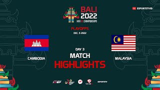 Cambodia vs Malaysia HIGHLIGHTS IESF World Esports Championship 2022  MYS vs KHM ESPORTSTV [upl. by Cornew]