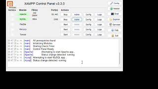 XAMPP Control Panel v3 3 0 Compiled Apr 6th 2021 2024 12 13 18 37 31 [upl. by Rillings]