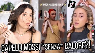 CAPELLI MOSSI SENZA CALORE PROVO il METODO PIÙ VIRALE DI TIK TOK😱  Adriana Spink [upl. by Adnuhsal]