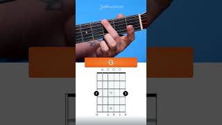 How to play the G Chord on Guitar easy beginner way Shorts [upl. by Ellerrehc954]