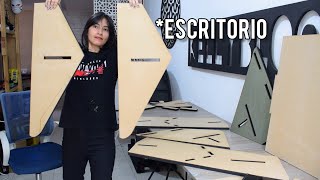 FABRICACIÓN DE ESCRITORIO SIN TORNILLOS con LÁSER de 80x60cm LASERTREE K1 MAX 60W [upl. by Aneral]