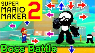 Mario Maker 2  How to make a TANKMAN boss battle Mario Maker Boss ideas Friday Night Funkin [upl. by Adnuhsor]