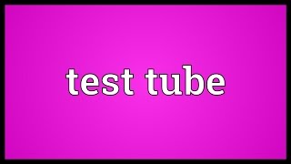 Test tube Meaning [upl. by Eriuqs]