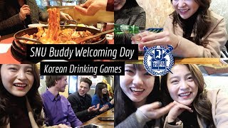 SNU Buddy Welcoming Soju Tornadoes  Korean Drinking Games 🇰🇷 Korea Vlog [upl. by Skiba536]