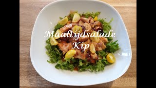 Maaltijdsalade kip  Gezond snel en lekker  Vers uit eigen moestuin [upl. by Ylrahc]