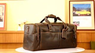 Polare 24quot Full Grain Leather Duffel Bag for Men [upl. by Ytsenoh]