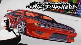 NFS MOST WANTED ROGS PONTIAC GTO  Drawing Time Lapse [upl. by Jarret]