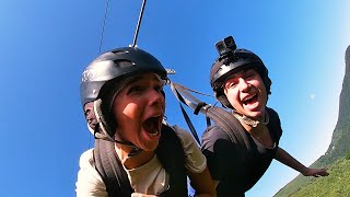 IO E MIA SORELLA VOLIAMO TRA 2 MONTAGNE ⛰️😨 ZIPLINE [upl. by Handbook]