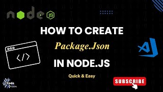 How to Create packagejson File in Nodejs  Quick Guide  Code with Huzaifa coding [upl. by Enilekaj]