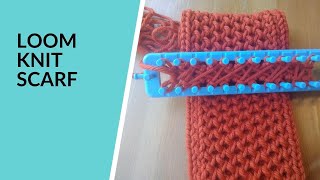 Loom Knit Criss Cross Stitch Scarf  Double Knitting [upl. by Ettedualc]