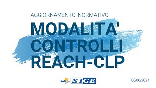 Modalità controlli REACHCLP [upl. by Nealey]