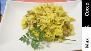 Risotto Salsiccia e Zafferano  Come si prepara [upl. by Auqeenahs]