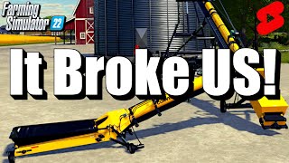 DEFINITLY NOT HOW TO USE THE AUGER FARMING SIMULATOR 22 shorts [upl. by Dahsraf]