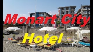 Собственный пляж отеля Monart City Hotel Аланья Турция [upl. by Schnorr]