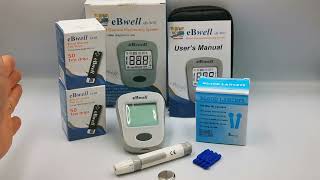 FREE eBwell Blood Glucose Meter with 100 Glucose strips and Lancets [upl. by Cressler]