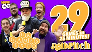 29 games at UK Games Expo in 25 minutes  Roll amp Pitch from Nerd OD [upl. by Nosrak626]