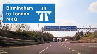 M40 Motorway UK Birmingham to London  Actual Speed [upl. by Kcirtapnhoj]