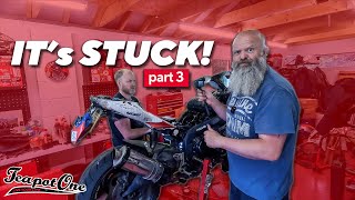 Motorcycle Rebuild GSXR1000 part 3  Its STUCK [upl. by Armond]