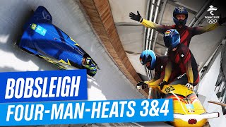 Bobsleigh  FourMan Heat 3 amp 4  Full Replay  Beijing2022 [upl. by Muffin]