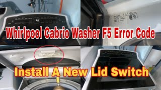 How to Fix Whirlpool Cabrio Washer Flashing F5 Error Code  Clicking amp Beeping  Model WTW8040DW0 [upl. by Leva]