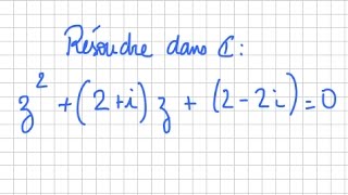 Post Bac  2 équations du 2nd degré à coefficients complexes [upl. by Tem498]