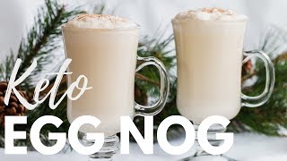 KETO EGGNOG RECIPE  The BEST CREAMIEST cooked eggnog [upl. by Cirilo]