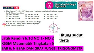 KSSM Matematik Tingkatan 5 latih kendiri 61d no1no2 Nisbah dan graf fungsi trigonometri spm [upl. by Euqenimod]