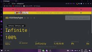monkeytype infinite WPM quotworld recordquot [upl. by Gallard909]