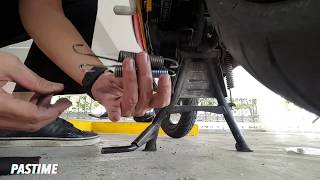 Yamaha R15  Replacing the side stand spring [upl. by Nenney]