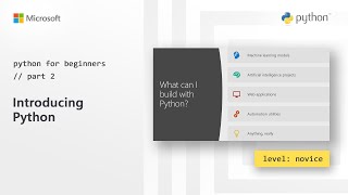 Introducing Python  Python for Beginners 2 of 44 [upl. by Hibben811]