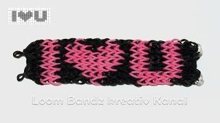 Loom Bandz Anleitung deutsch Armband mit Rainbow Loom [upl. by Nnagrom566]