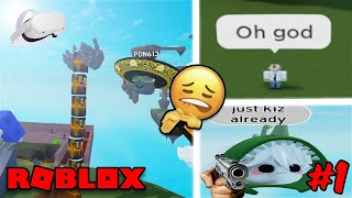 Roblox VR FUNNIEST MOMENTS 1 👉👈😳😳 [upl. by Yecak]